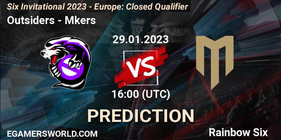 Outsiders - Mkers: прогноз. 29.01.23, Rainbow Six, Six Invitational 2023 - Europe: Closed Qualifier