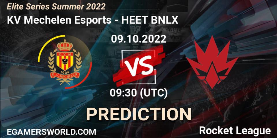KV Mechelen Esports - HEET BNLX: прогноз. 09.10.2022 at 09:30, Rocket League, Elite Series Summer 2022