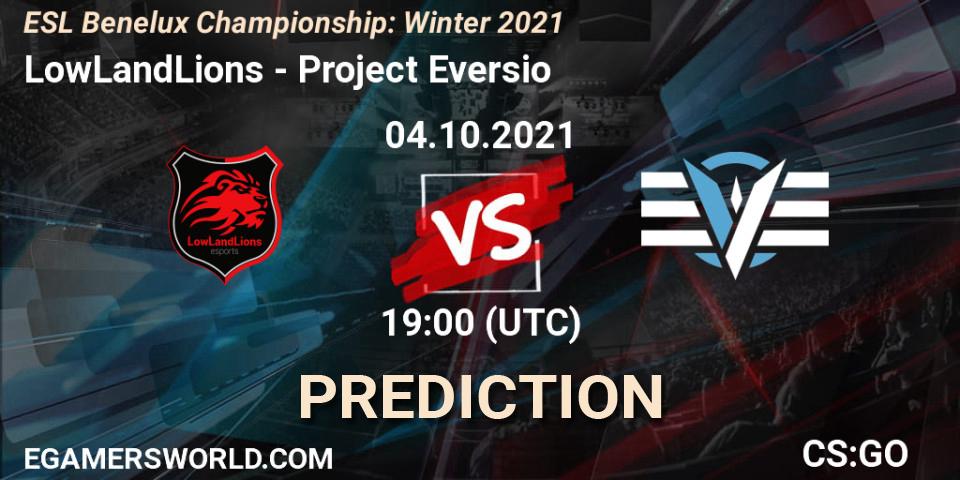 LowLandLions - Project Eversio: прогноз. 04.10.2021 at 19:00, Counter-Strike (CS2), ESL Benelux Championship: Winter 2021