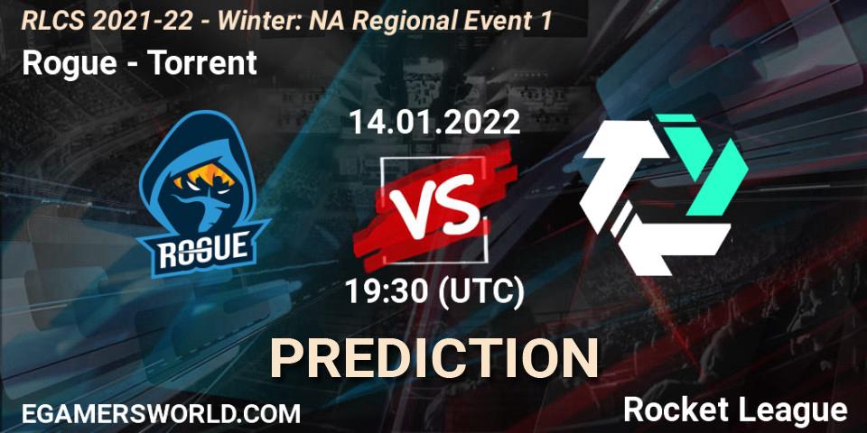 Rogue - Torrent: прогноз. 14.01.2022 at 19:30, Rocket League, RLCS 2021-22 - Winter: NA Regional Event 1