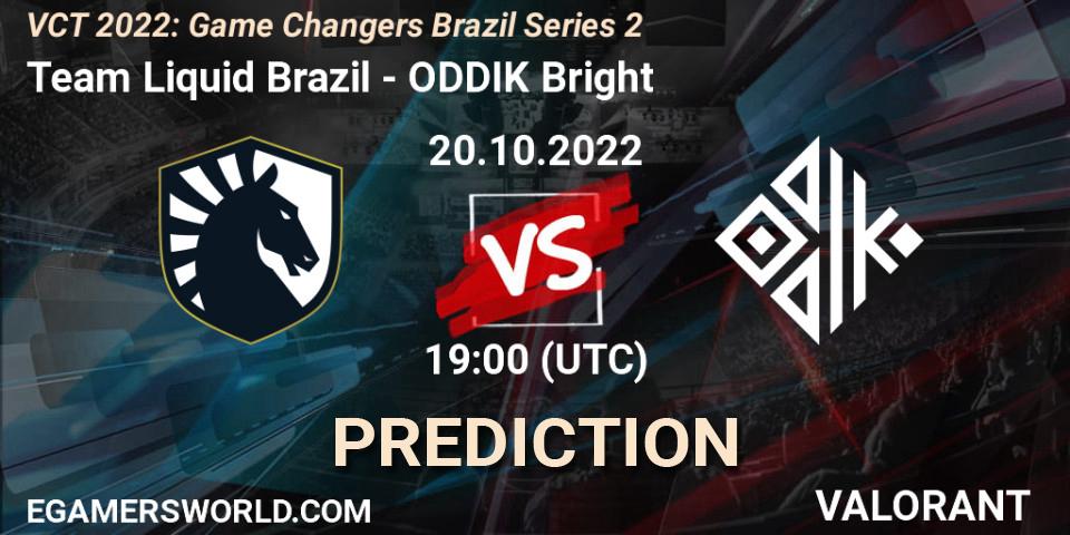 Team Liquid Brazil - ODDIK Bright: прогноз. 20.10.2022 at 18:40, VALORANT, VCT 2022: Game Changers Brazil Series 2