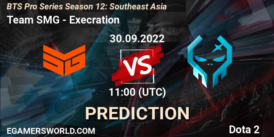 Team SMG - Execration: прогноз. 30.09.2022 at 11:32, Dota 2, BTS Pro Series Season 12: Southeast Asia