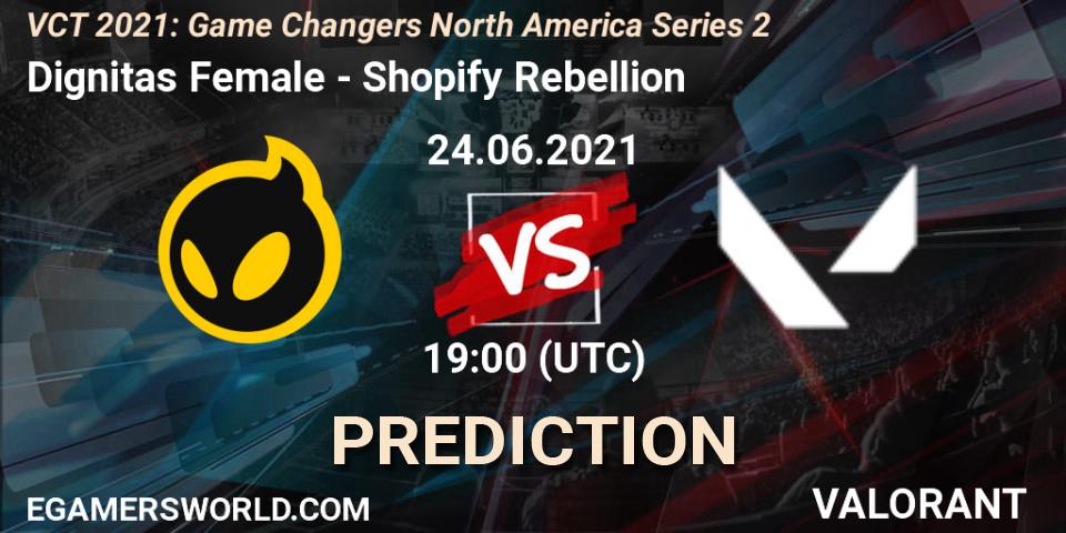 Dignitas Female - Shopify Rebellion: прогноз. 24.06.2021 at 19:00, VALORANT, VCT 2021: Game Changers North America Series 2