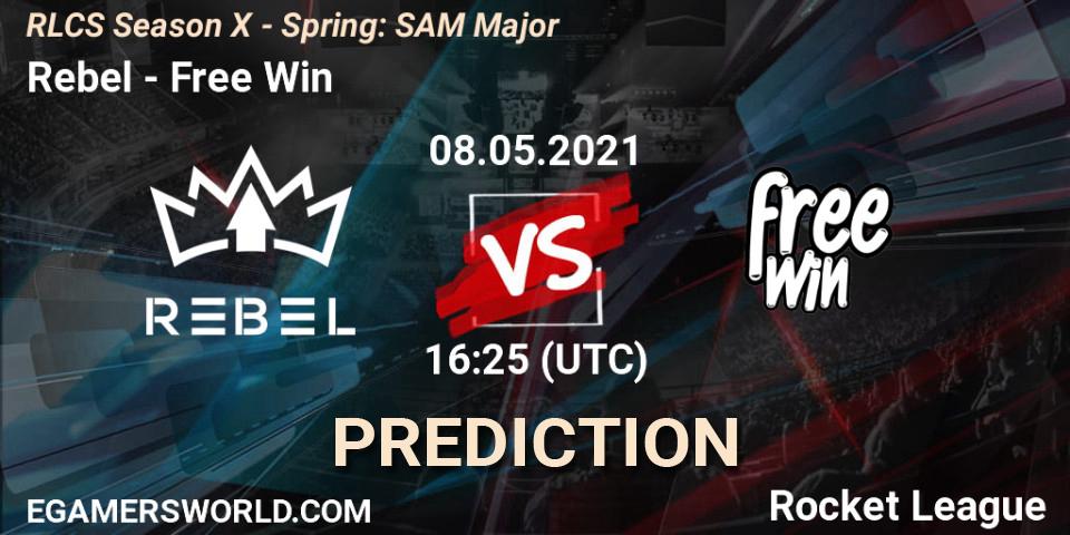 Rebel - Free Win: прогноз. 08.05.2021 at 16:25, Rocket League, RLCS Season X - Spring: SAM Major