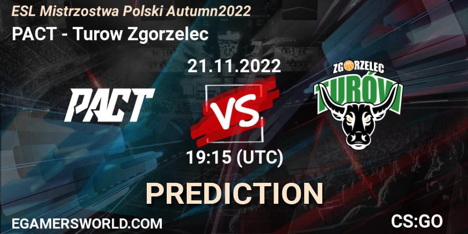PACT - Turow Zgorzelec: прогноз. 21.11.2022 at 19:15, Counter-Strike (CS2), ESL Mistrzostwa Polski Autumn 2022