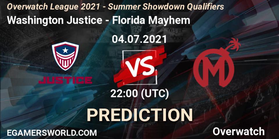 Washington Justice - Florida Mayhem: прогноз. 04.07.21, Overwatch, Overwatch League 2021 - Summer Showdown Qualifiers