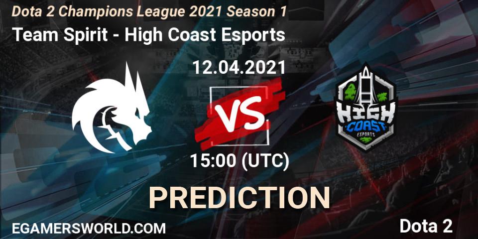 Team Spirit - High Coast Esports: прогноз. 12.04.2021 at 12:04, Dota 2, Dota 2 Champions League 2021 Season 1