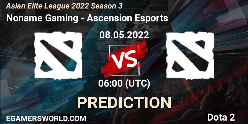 Noname Gaming - Ascension Esports: прогноз. 08.05.2022 at 05:55, Dota 2, Asian Elite League 2022 Season 3
