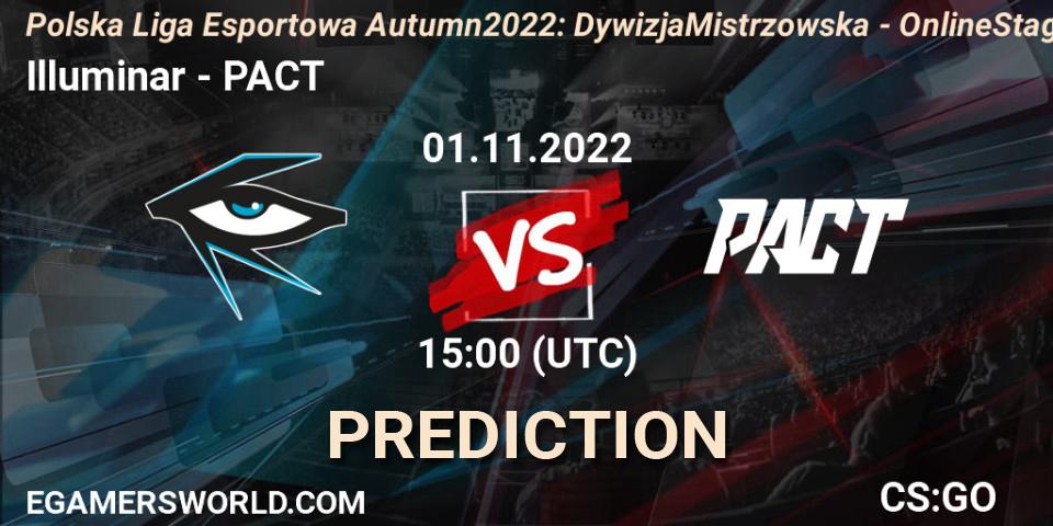 Illuminar - PACT: прогноз. 01.11.2022 at 15:00, Counter-Strike (CS2), Polska Liga Esportowa Autumn 2022: Dywizja Mistrzowska - Online Stage