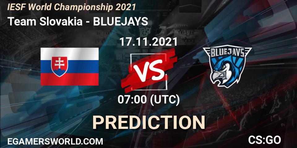 Team Slovakia - BLUEJAYS: прогноз. 17.11.21, CS2 (CS:GO), IESF World Championship 2021