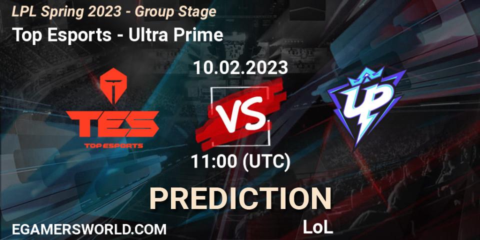 Top Esports - Ultra Prime: прогноз. 10.02.23, LoL, LPL Spring 2023 - Group Stage