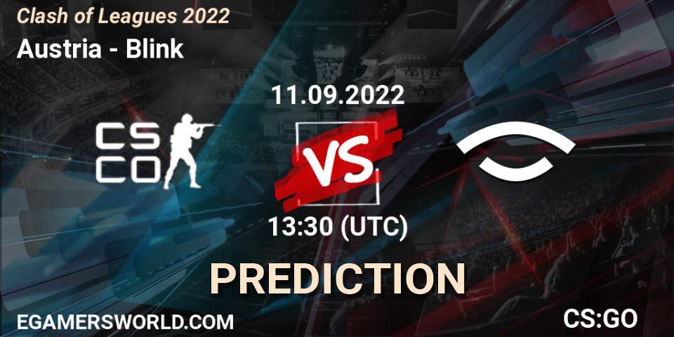 Austria - Blink: прогноз. 11.09.2022 at 13:30, Counter-Strike (CS2), Clash of Leagues 2022
