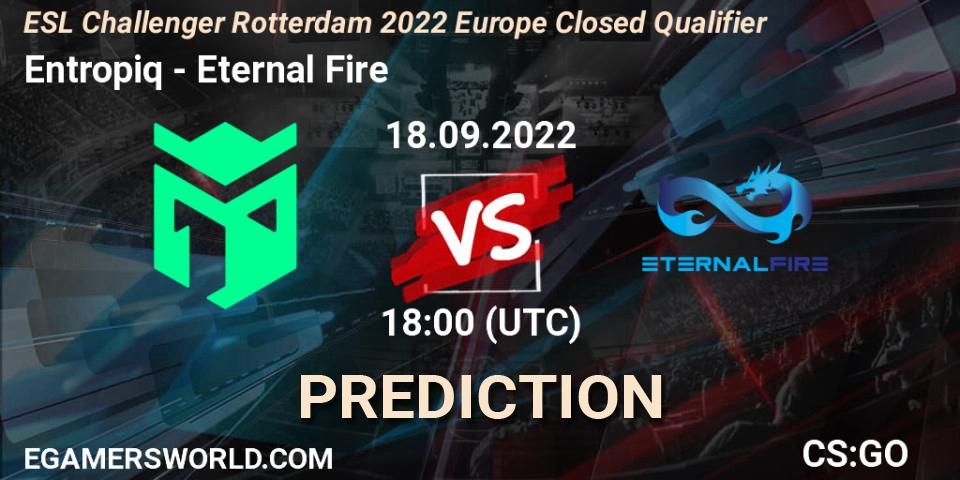 Entropiq - Eternal Fire: прогноз. 18.09.2022 at 18:00, Counter-Strike (CS2), ESL Challenger Rotterdam 2022 Europe Closed Qualifier