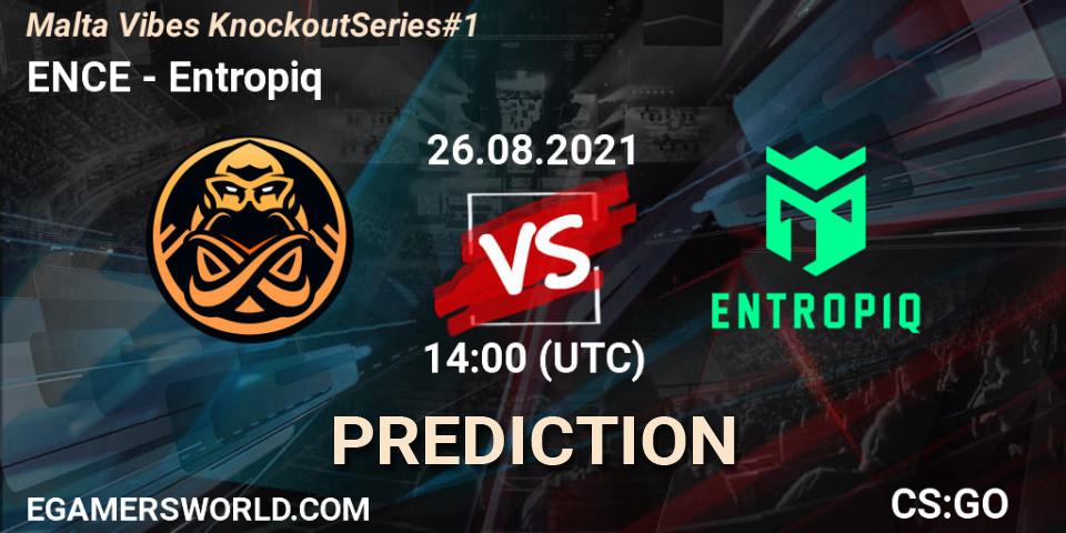 ENCE - Entropiq: прогноз. 26.08.2021 at 14:00, Counter-Strike (CS2), Malta Vibes Knockout Series #1