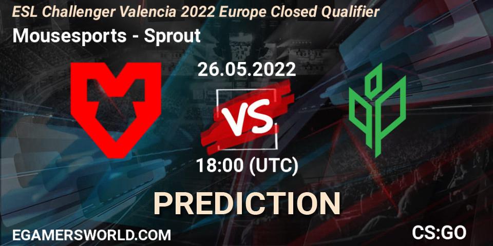 Mousesports - Sprout: прогноз. 26.05.2022 at 18:00, Counter-Strike (CS2), ESL Challenger Valencia 2022 Europe Closed Qualifier