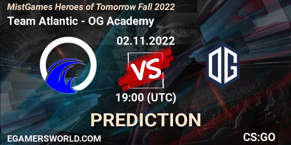 Team Atlantic - OG Academy: прогноз. 02.11.2022 at 19:00, Counter-Strike (CS2), MistGames Heroes of Tomorrow Fall 2022