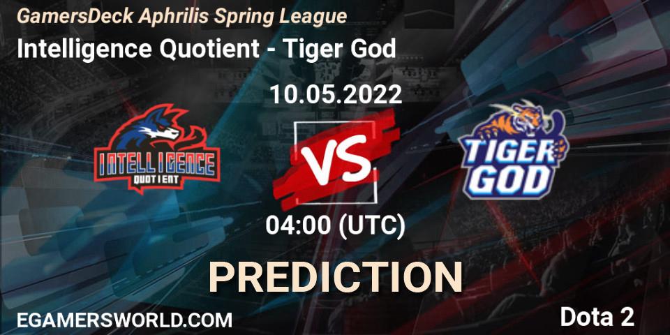 Intelligence Quotient - Tiger God: прогноз. 10.05.2022 at 04:06, Dota 2, GamersDeck Aphrilis Spring League