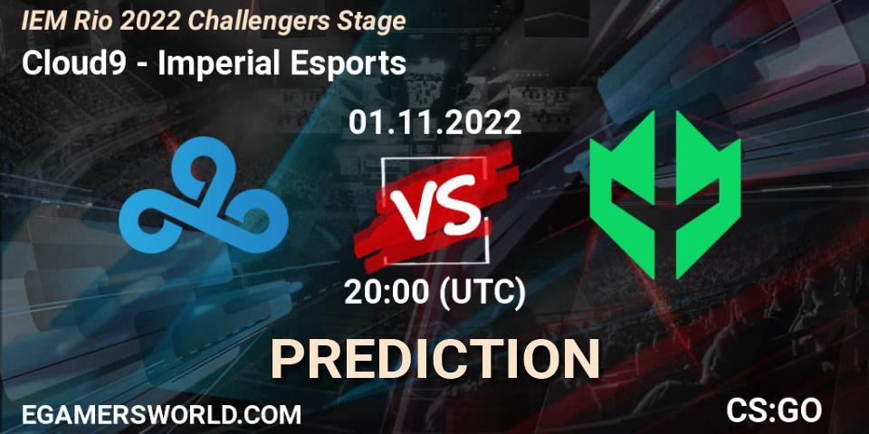 Cloud9 - Imperial Esports: прогноз. 01.11.2022 at 23:00, Counter-Strike (CS2), IEM Rio 2022 Challengers Stage