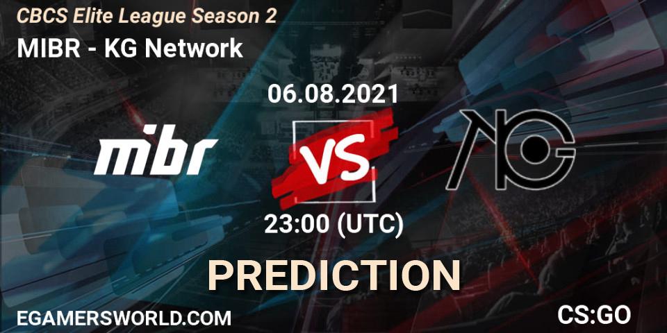 MIBR - KG Network: прогноз. 06.08.2021 at 22:35, Counter-Strike (CS2), CBCS Elite League Season 2
