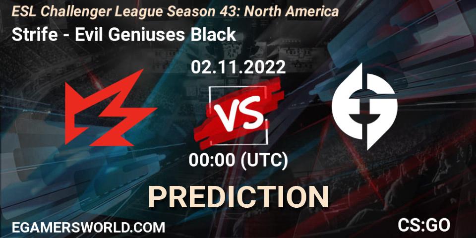 Strife - Evil Geniuses Black: прогноз. 06.12.22, CS2 (CS:GO), ESL Challenger League Season 43: North America
