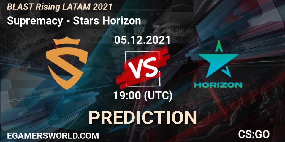 Supremacy - Stars Horizon: прогноз. 05.12.2021 at 19:05, Counter-Strike (CS2), BLAST Rising LATAM 2021