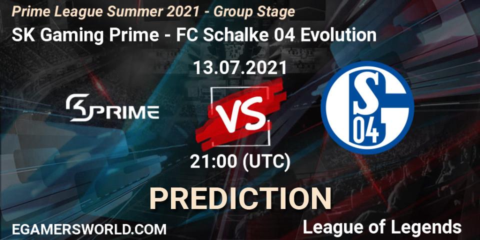 SK Gaming Prime - FC Schalke 04 Evolution: прогноз. 13.07.21, LoL, Prime League Summer 2021 - Group Stage