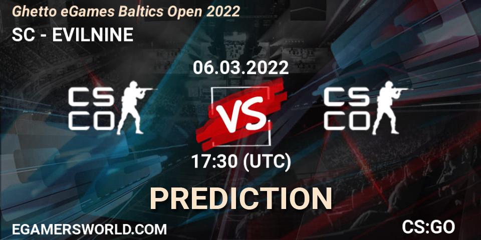 SC e-Sports - EVILNINE: прогноз. 06.03.2022 at 17:30, Counter-Strike (CS2), Ghetto eGames Baltics Open