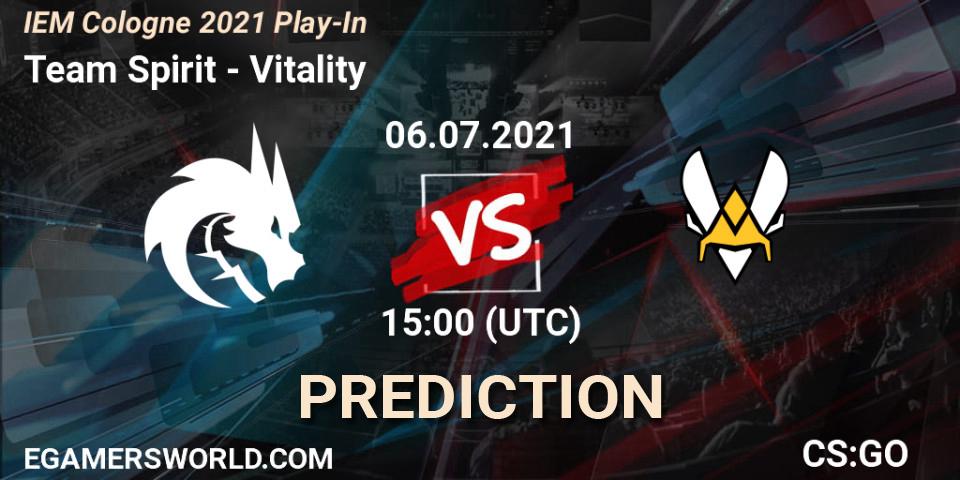 Team Spirit - Vitality: прогноз. 06.07.2021 at 15:15, Counter-Strike (CS2), IEM Cologne 2021 Play-In