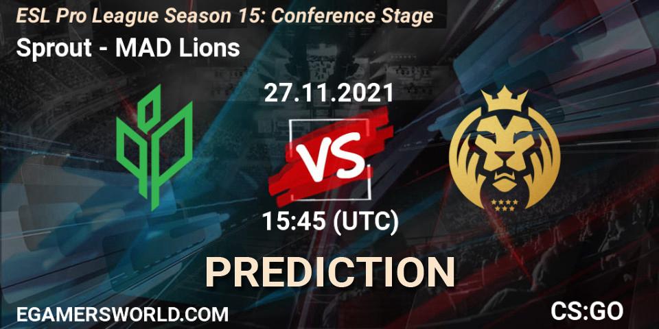 Sprout - MAD Lions: прогноз. 27.11.2021 at 15:45, Counter-Strike (CS2), ESL Pro League Season 15: Conference Stage