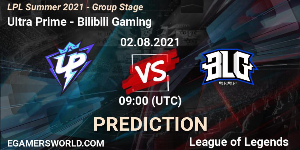Ultra Prime - Bilibili Gaming: прогноз. 02.08.2021 at 09:00, LoL, LPL Summer 2021 - Group Stage