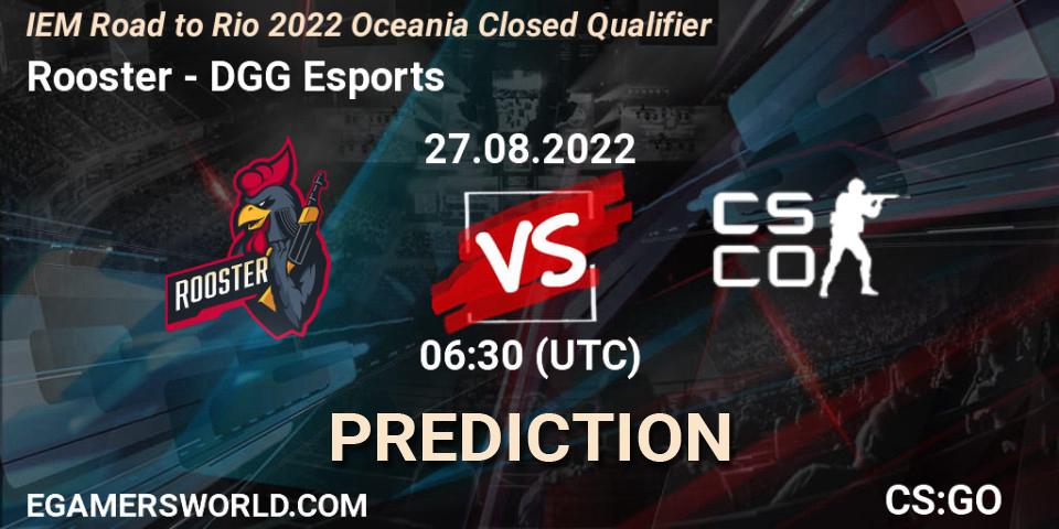 Rooster - DGG Esports: прогноз. 27.08.2022 at 06:30, Counter-Strike (CS2), IEM Road to Rio 2022 Oceania Closed Qualifier