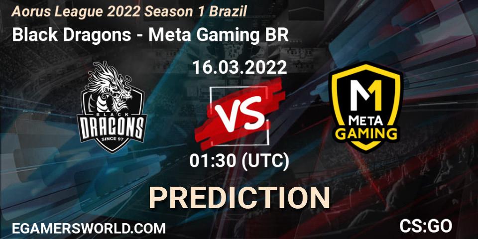 Black Dragons - Meta Gaming BR: прогноз. 16.03.2022 at 01:10, Counter-Strike (CS2), Aorus League 2022 Season 1 Brazil
