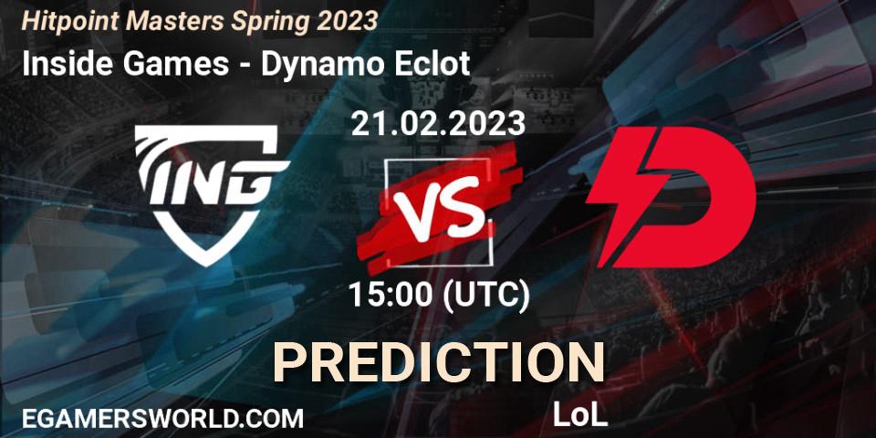 Inside Games - Dynamo Eclot: прогноз. 21.02.23, LoL, Hitpoint Masters Spring 2023