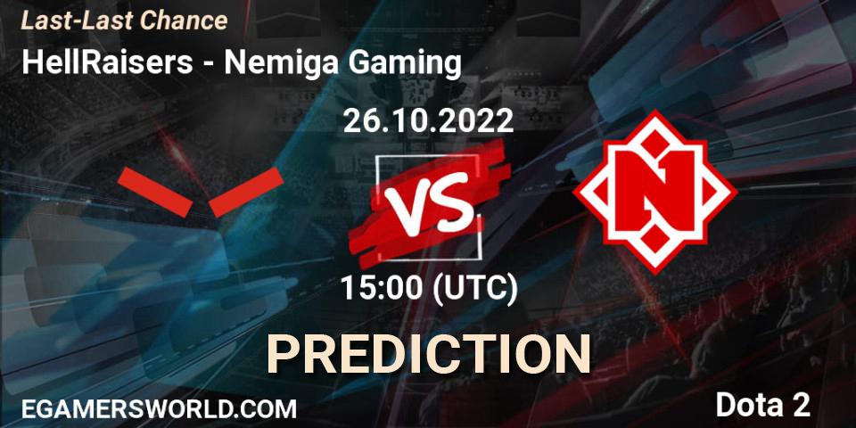 HellRaisers - Nemiga Gaming: прогноз. 26.10.22, Dota 2, Last-Last Chance