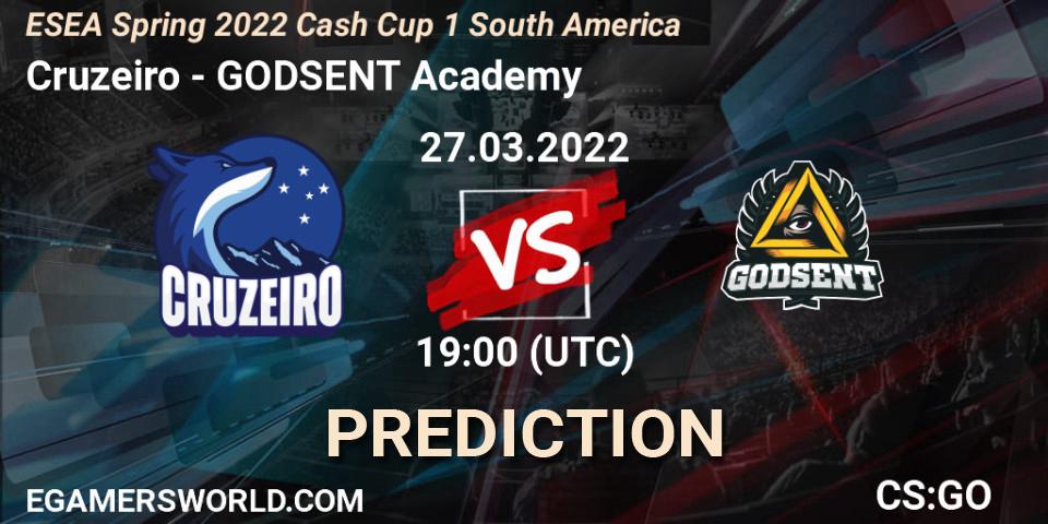 Cruzeiro - GODSENT Academy: прогноз. 27.03.2022 at 19:00, Counter-Strike (CS2), ESEA Spring 2022 Cash Cup 1 South America