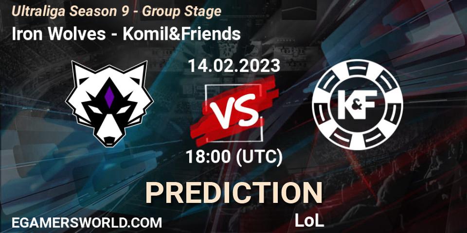 Iron Wolves - Komil&Friends: прогноз. 14.02.23, LoL, Ultraliga Season 9 - Group Stage