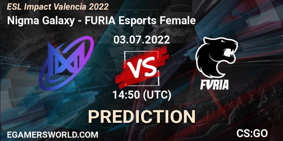Galaxy Racer Female - FURIA Esports Female: прогноз. 03.07.2022 at 14:50, Counter-Strike (CS2), ESL Impact Valencia 2022