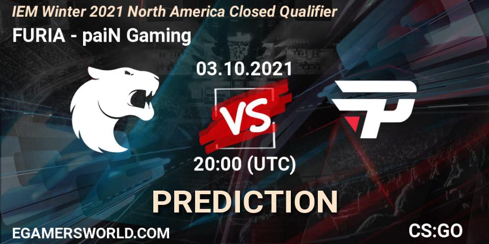 FURIA - paiN Gaming: прогноз. 03.10.2021 at 20:00, Counter-Strike (CS2), IEM Winter 2021 North America Closed Qualifier