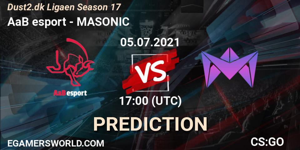 AaB esport - MASONIC: прогноз. 05.07.2021 at 17:00, Counter-Strike (CS2), Dust2.dk Ligaen Season 17