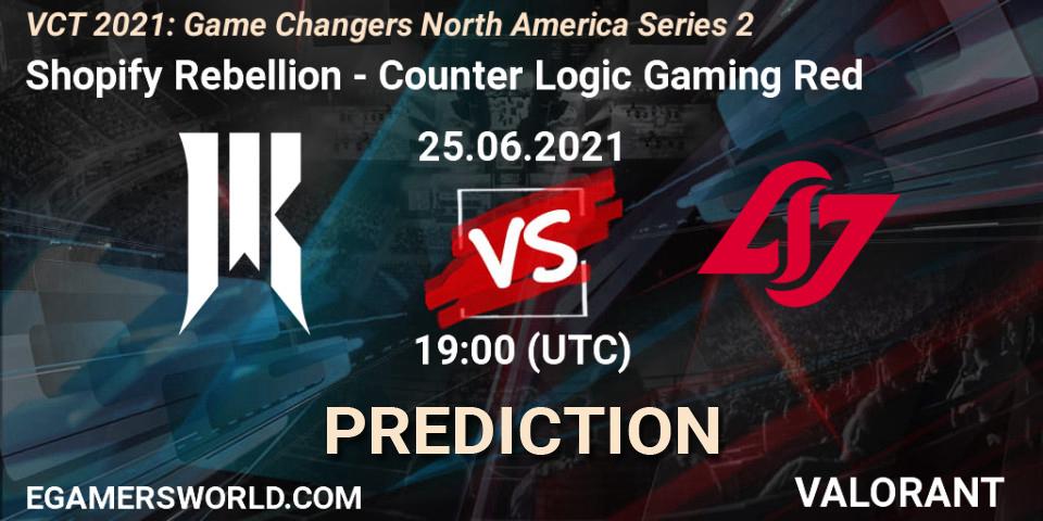 Shopify Rebellion - Counter Logic Gaming Red: прогноз. 25.06.2021 at 19:00, VALORANT, VCT 2021: Game Changers North America Series 2