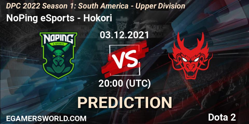 NoPing eSports - Hokori: прогноз. 03.12.2021 at 20:16, Dota 2, DPC 2022 Season 1: South America - Upper Division