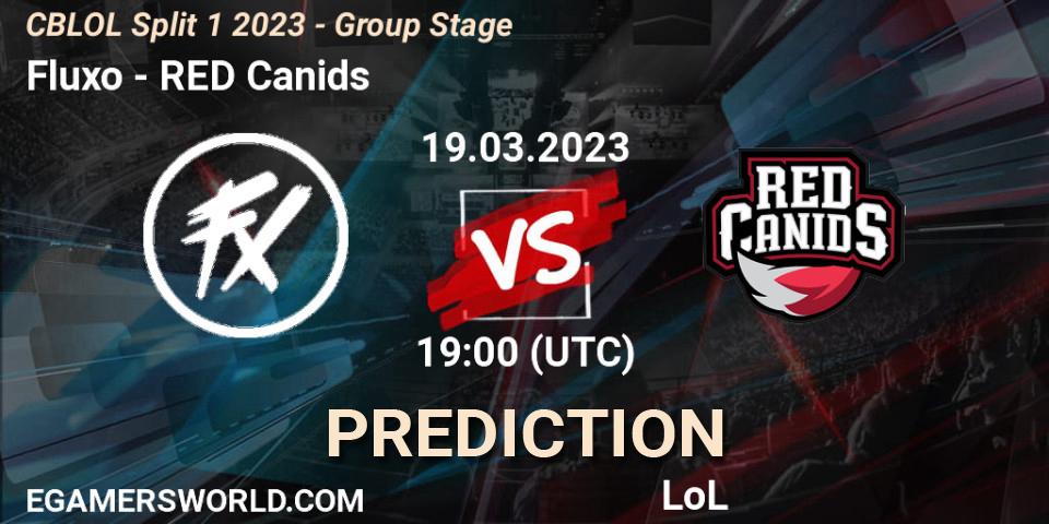 Fluxo - RED Canids: прогноз. 19.03.2023 at 19:00, LoL, CBLOL Split 1 2023 - Group Stage