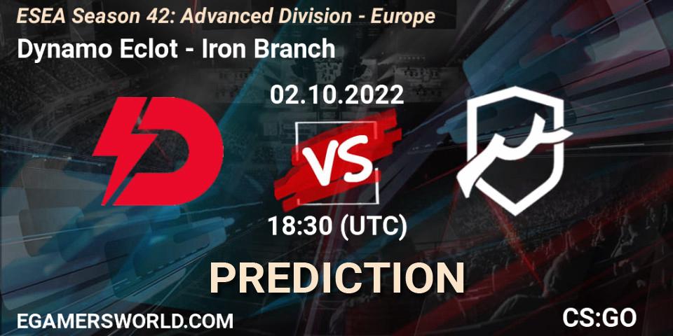 Dynamo Eclot - Iron Branch: прогноз. 02.10.2022 at 16:10, Counter-Strike (CS2), ESEA Season 42: Advanced Division - Europe