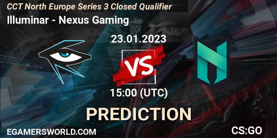 Illuminar - Nexus Gaming: прогноз. 23.01.2023 at 15:00, Counter-Strike (CS2), CCT North Europe Series 3 Closed Qualifier