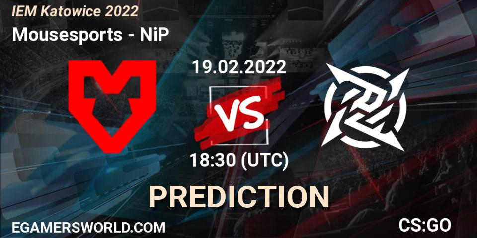 Mousesports - NiP: прогноз. 19.02.2022 at 19:30, Counter-Strike (CS2), IEM Katowice 2022