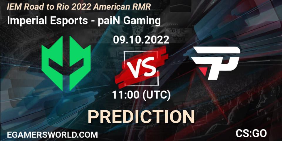 Imperial Esports - paiN Gaming: прогноз. 09.10.2022 at 11:00, Counter-Strike (CS2), IEM Road to Rio 2022 American RMR