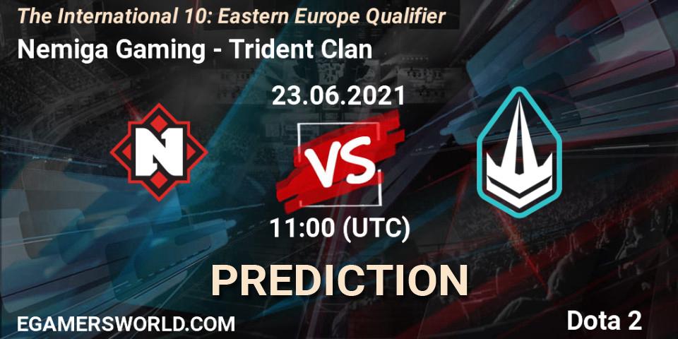 Nemiga Gaming - Trident Clan: прогноз. 23.06.2021 at 10:21, Dota 2, The International 10: Eastern Europe Qualifier