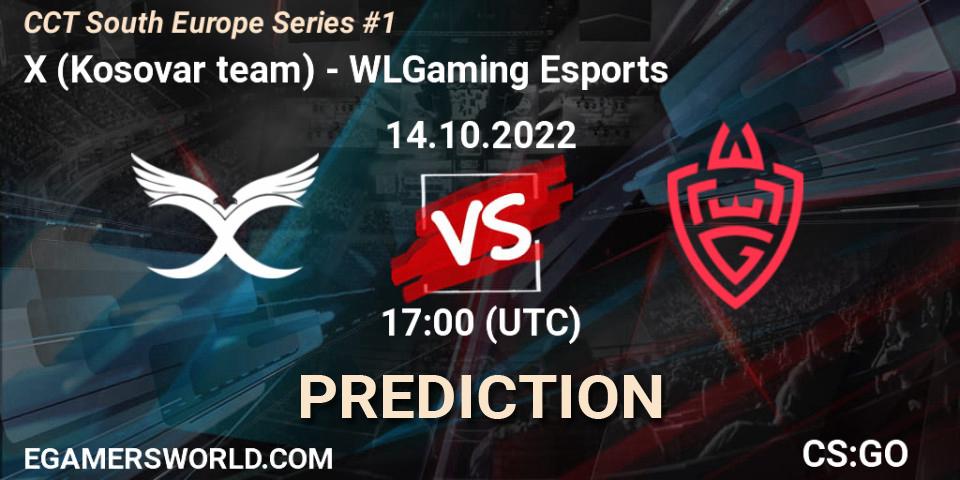 X (Kosovar team) - WLGaming Esports: прогноз. 14.10.2022 at 17:40, Counter-Strike (CS2), CCT South Europe Series #1