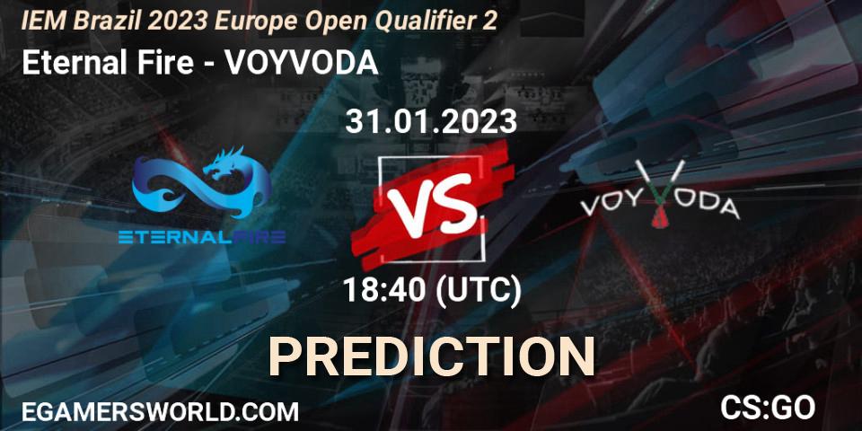 Eternal Fire - VOYVODA: прогноз. 31.01.2023 at 19:00, Counter-Strike (CS2), IEM Brazil Rio 2023 Europe Open Qualifier 2