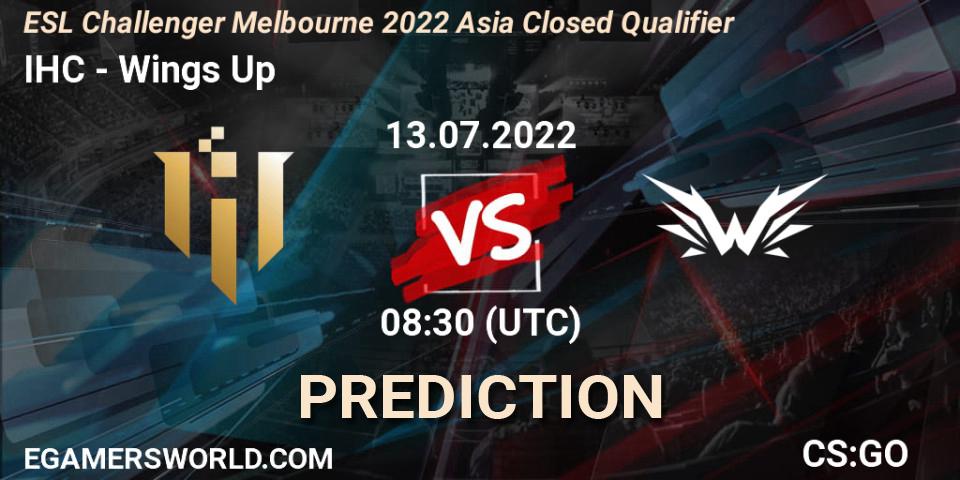 IHC - Wings Up: прогноз. 13.07.22, CS2 (CS:GO), ESL Challenger Melbourne 2022 Asia Closed Qualifier